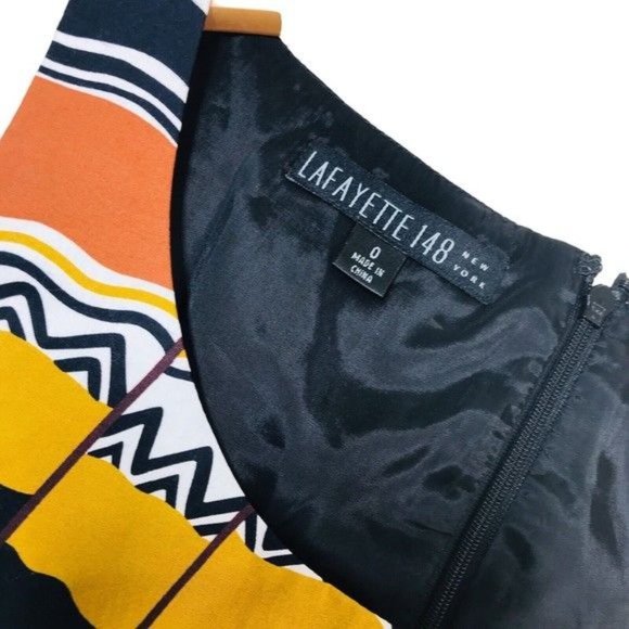 LAFAYETTE 148 Tribal Print Dress Size 0 - Picture 9 of 9